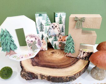 Woodland ONE 3D Letters: Forest First Birthday Decor