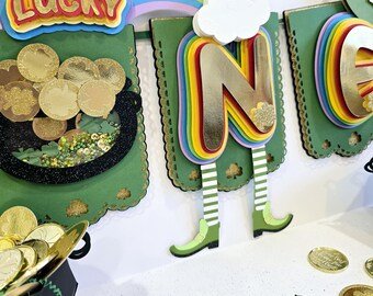 Lucky ONE St. Patrick's Day Banner, First Birthday Decor