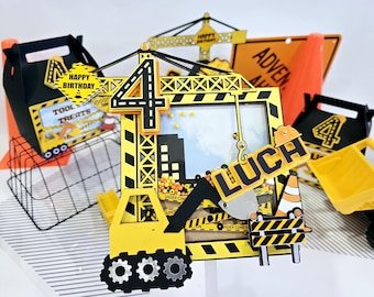 Construction Birthday Party Pack: Personalized Decor & Favors