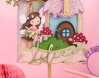 Shaker Fairy Cake Topper, Fairy Garden Party, Enchanted Fairy Cake Topper, Fairy First Birthday, Fairy Princess,
