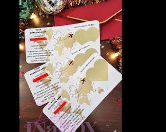 Personalized Scratch Off Surprise Trip Boarding Pass