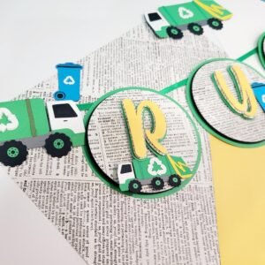 Garbage Truck Birthday Banner: Trash Bash Party Decor